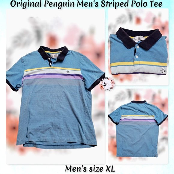 Original Penguin Other - 😎Original Penguin Men's Striped Polo Shirt size XL